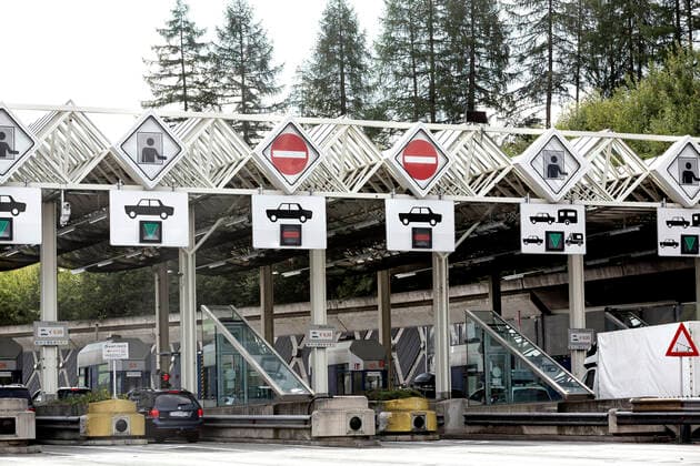 Asfinag toll station Schönberg, Brenner motorway, Austria  1065518343