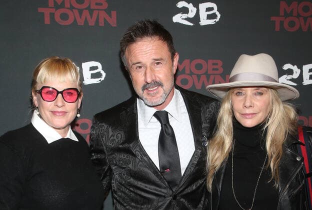 HOLLYWOOD, CA - DECEMBER 13: Patricia Arquette, David Arquette, Rosanna Arquette, at Mob Town Los Angeles Premiere at The Los Angeles Film School in Hollywood, California on December 13, 2019. Copyright: xFayexSadoux