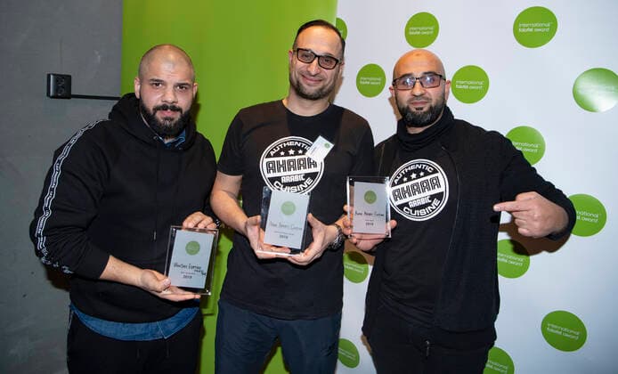 The world s best falafel is still Danish Briton Ahmed El Shimi left at Wowshee Egyptian Falafel Bar was praised for Best Composition while Ali Abdullah and Hazim El Yahya at Danish Ahaaa Arabic Cuisine won the Best Falafel and Most Innovative Falafel categories Fifteen teams from six countries competed at the International Falafel Award 2019 in Malmoe, Sweden on Saturday December 14, 2019 MALMÖ SWEDEN x50090x,  Copyright: xJohanxNilsson TTx SWEDEN FALAFEL AWARDS