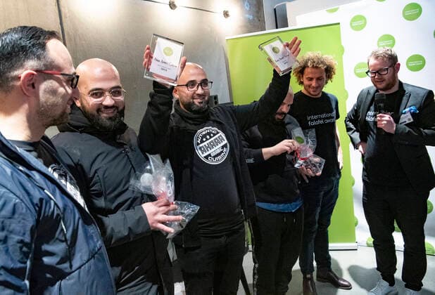 The world s best falafel is still Danish Ali Abdullah middle at Danish Ahaaa Arabic Cuisine won the Best Falafel and Most Innovative Falafel categories Fifteen teams from six countries competed at the International Falafel Award 2019 in Malmoe, Sweden on Saturday December 14, 2019 MALMÖ SWEDEN x50090x,  Copyright: xJohanxNilsson TTx SWEDEN FALAFEL AWARDS