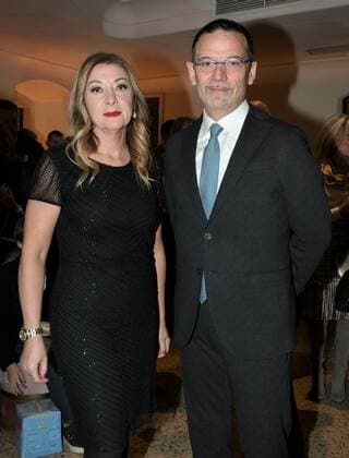 Milan, Italy AMAL event with Silvana Giacobini presenting her book, Daniela Cuzzolin Oberosler career award during the Christmas greetings cocktail In the photo: Loris Gai Rai Tgrl, Daniela Cuzzolin Oberosler  Copyright: xNickxZonnax xIPAx xNickxZonnax