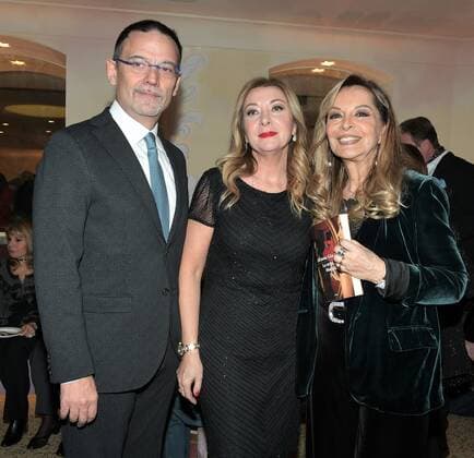 Milan, Italy AMAL event with Silvana Giacobini presenting her book, Daniela Cuzzolin Oberosler career award during the Christmas greetings cocktail In the photo: Loris Gai Rai Tgrl, Silvana Giacobini, Daniela Cuzzolin Oberosler  Copyright: xNickxZonnax xIPAx xNickxZonnax