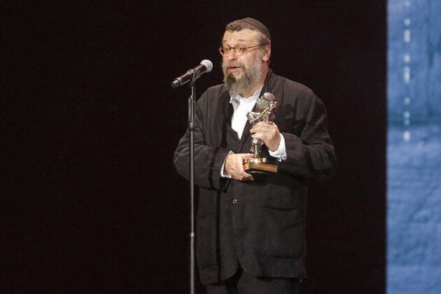 MOSCOW, RUSSIA - DECEMBER 18, 2019: Judaism expert Menachem Jaglom, the winner of the Publishing prize, during a ceremony to present the 18th Fiddler on the Roof awards of the Federation of Jewish Communities of Russia at the State Kremlin Palace. First introduced in 2001, the annual Fiddler on the Roof awards celebrate notable contributions into the development of Russia s Jewish community in public activities, arts and culture. Mikhail Japaridze TASS  TS0C7D04