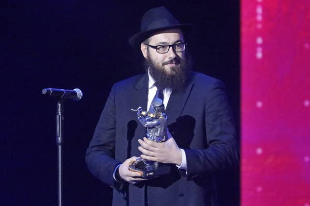 MOSCOW, RUSSIA - DECEMBER 18, 2019: The Rabbi of Russia s Jewish Autonomous Area, Eliyahu Riss, the winner of the Community Activities prize, during a ceremony to present the 18th Fiddler on the Roof awards of the Federation of Jewish Communities of Russia at the State Kremlin Palace. First introduced in 2001, the annual Fiddler on the Roof awards celebrate notable contributions into the development of Russia s Jewish community in public activities, arts and culture. Mikhail Japaridze TASS  TS0C7D42
