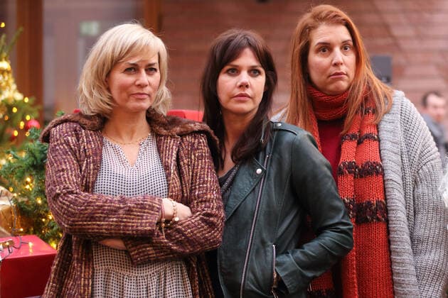 GESINE CUKROWSKI, FELICITAS WOLL, ELENA UHLIG ZDF PRESSETERMIN WEIHNACHTSTOECHTER (AT) FRANKFURT 