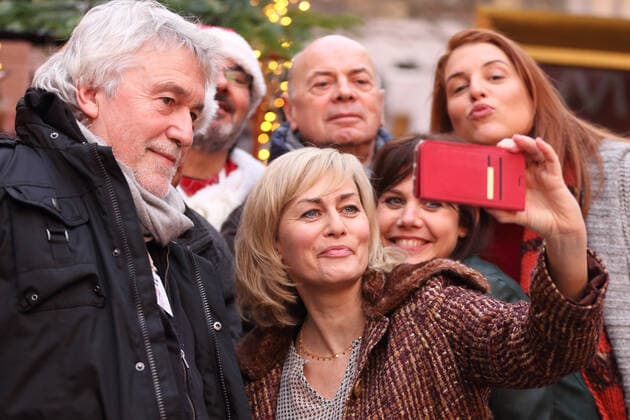 ROLF SILBER, GESINE CUKROWSKI, NORBERT WALTER, FELICITAS WOLL, ELENA UHLIG ZDF PRESSETERMIN WEIHNACHTSTOECHTER (AT) FRANKFURT 