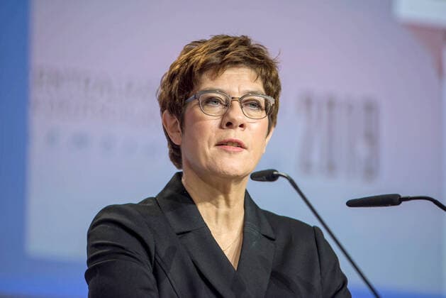 The Federal Government and the Central Council of Jews signed the State Treaty for Jewish Pastoral Care in the German Armed Forces in Berlin on Friday, 20 12 2019 Minister of Defence Annegret Kramp Karrenbauer CDU, photo and President of the Central Cou Copyright: epd-bild ChristianxDitsch EDITORIAL USE ONLY