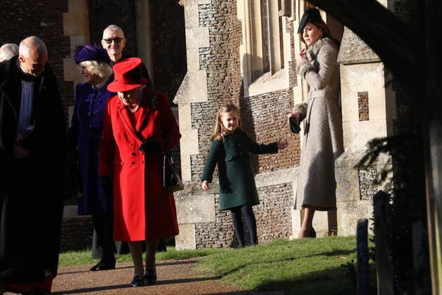 . 25 12 2019. Sandringham, United Kingdom. Royals leaving the Christmas Day church service at Sandringham in Norfolk, United Kingdom.  xStephenxLockx xi-Imagesx IIM-20597-0010
