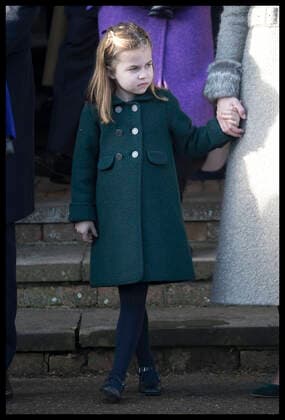 . 25 12 2019. Sandringham, United Kingdom. Princess Charlotte leaving the Christmas Day church service at Sandringham in Norfolk, United Kingdom.  xStephenxLockx xi-Imagesx IIM-20597-0040