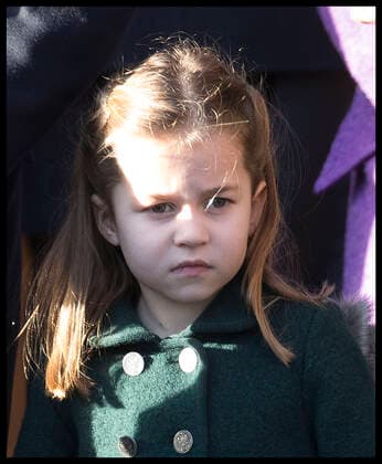 . 25 12 2019. Sandringham, United Kingdom. Princess Charlotte leaving the Christmas Day church service at Sandringham in Norfolk, United Kingdom.  xStephenxLockx xi-Imagesx IIM-20597-0045