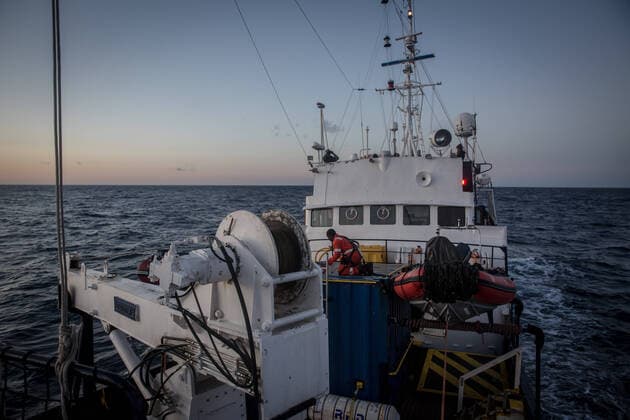 December 27, 2019, Palermo, Italy: The Alan Kurdi rescue ship, operated by German charity Sea-Eye, pictured at the Mediterranean Sea..The ship was patrolling the search-and-rescue area off the Libyan coast. More than 19,000 men, women, and children have died in the Mediterranean Sea since 2014, and the central Mediterranean route is the deadliest migration route in the world. Palermo Italy - ZUMAs197 20191227_zaa_s197_036 Copyright: xSallyxHaydenx