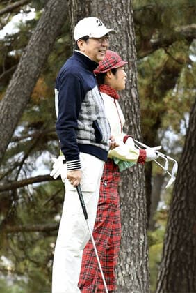 Abe on winter holiday Japanese Prime Minister Shinzo Abe is pictured at a golf course in Chigasaki, near Tokyo, on Jan. 2, 2020, during his New Year holiday. 