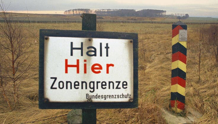 Zone border GDR border post near Helmstedt 1975