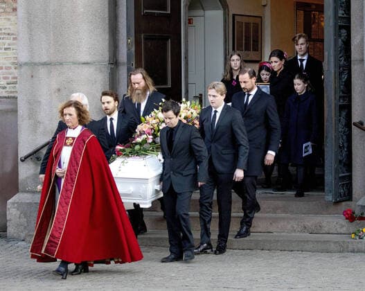 Bilder des Jahres 2020, Entertainment 01 Januar Entertainment Themen der Woche KW01 03-01-2020 Norwegian royal family leaving the funeral of Ari Behn, the former husband of Princess Märtha Louise, at the Oslo Cathedral in Norway. Prince Haakon and Princess Martha Louise of Norway Maud and Leah and Emma  Copyright: xPPEx