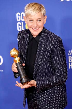 Ellen DeGeneres with the Carol Burnett Prize at the 77 Golden Globe Awards ceremony at the Beverly Hilton Hotel Beverly Hills, 05 01 2020 Foto:xJ.xBlocx xFuturexImage