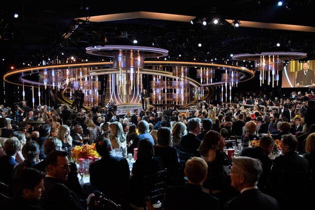 Host Ricky Gervais at the 77th Annual Golden Globe Awards at the Beverly Hilton in Beverly Hills, CA on Sunday, January 5, 2020.  Copyright: xHFPAxPhotographerx 33938-140PLX