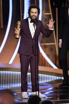 Ramy Youssef accepts the award for Best Performance by an Actor in a Television Series - Musical or Comedy at the 77th Annual Golden Globe Awards at the Beverly Hilton in Beverly Hills, CA on Sunday, January 5, 2020.  Copyright: xHFPAxPhotographerx 33938-147PLX