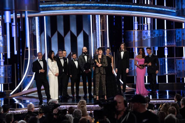 Phoebe Waller-Bridge accepts the Golden Globe Award for Best Television Series - Musical or Comedy for Fleabag at the 77th Annual Golden Globe Awards at the Beverly Hilton in Beverly Hills, CA on Sunday, January 5, 2020.  Copyright: xHFPAxPhotographerx 33938-287PLX
