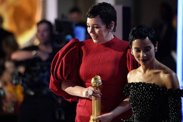 Olivia Colman accepts the Golden Globe Award for Best Performance by an Actress In A Television Series - Drama for her role in The Crown at the 77th Annual Golden Globe Awards at the Beverly Hilton in Beverly Hills, CA on Sunday, January 5, 2020.  Copyright: xHFPAxPhotographerx 33938-316PLX