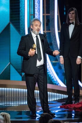 Sam Mendes accepts the Golden Globe Award for Best Director - Motion Picture for 1917 at the 77th Annual Golden Globe Awards at the Beverly Hilton in Beverly Hills, CA on Sunday, January 5, 2020.  Copyright: xHFPAxPhotographerx 33938-326PLX