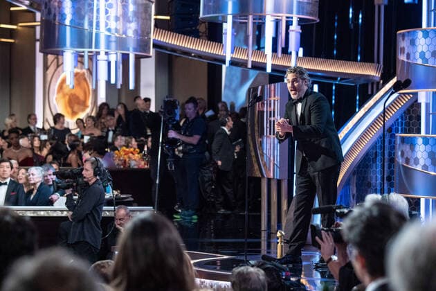 Entertainment Themen der Woche KW01 Entertainment Bilder des Tages Joaquin Phoenix accepts the Golden Globe Award for Best Performance by an Actor in a Motion Picture - Drama for his role in Joker at the 77th Annual Golden Globe Awards at the Beverly Hilton in Beverly Hills, CA on Sunday, January 5, 2020.  Copyright: xHFPAxPhotographerx 33938-364PLX