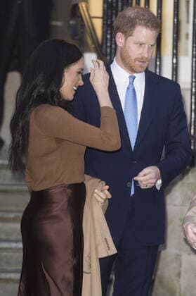 January 7, 2020, London, London, United Kingdom: 07 January 2020. London, United Kingdom..The Duke and Duchess of Sussex visit Canada House to thank HE. Ms. Janice Charette, High Commissioner in Canada to the UK as well as staff to thank them for the warm Canadian hospitality and support they received during their recent stay in Canada. Media London United Kingdom  - ZUMAt138 20200107_zap_t138_001 Copyright: xRayxTangx