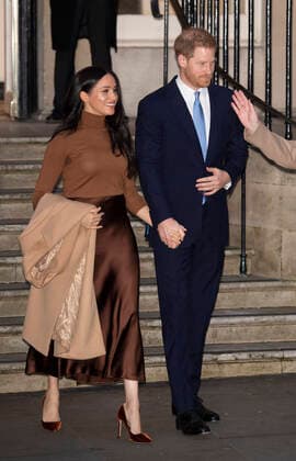 PAP01202304 On their first official engagement in the new year, Prince Harry, Duke of Sussex and Meghan, Duchess of Sussex, visit Canada House in London. Their Royal Highnesses wanted to meet with HE. Ms. Janice Charette, High Commissioner in Canada to the UK as well as staff to thank them for the warm Canadian hospitality and support they received during their recent stay inn Canada. After their meeting the royal couple visit the Canada Gallery to view a special exhibition by Indigenous Canadian artist, Skawennati. Pictured: Prince Harry, Duke of Sussex, Meghan, Duchess of Sussex 249541 2020-01-07 London Markle, Meghan (Duchesse de Sussex) Copyright: xPapixsx xStarfacex STAR_249541_004