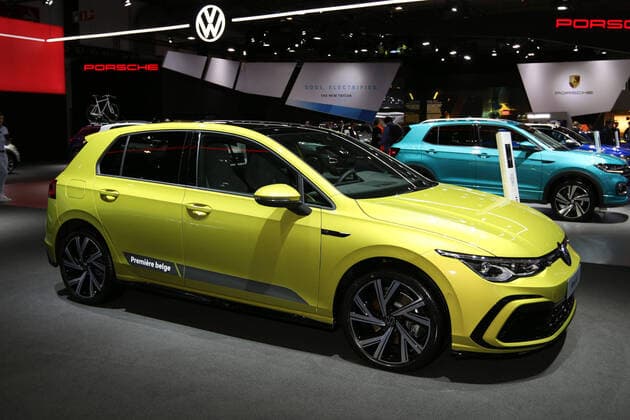 Volkswagen Golf VW Golf 8 VIII , Exhibition Premiere, 98 European Motor Show Brussels, Salon Auto Moto Mobility, 10 19 01 2020, Press Day 09 01 2020, Brussels Belgium , Motor Show, Exhibition, Brussels Expo Heysel