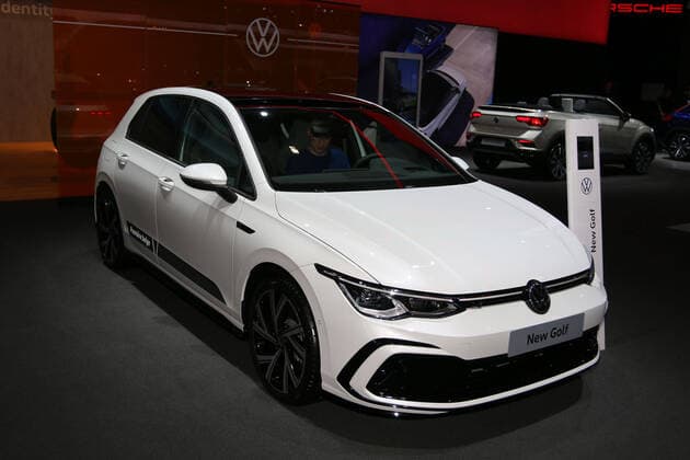 Volkswagen Golf VW Golf 8 VIII , Exhibition Premiere, 98 European Motor Show Brussels, Salon Auto Moto Mobility, 10 19 01 2020, Press Day 09 01 2020, Brussels Belgium , Motor Show, Exhibition, Brussels Expo Heysel