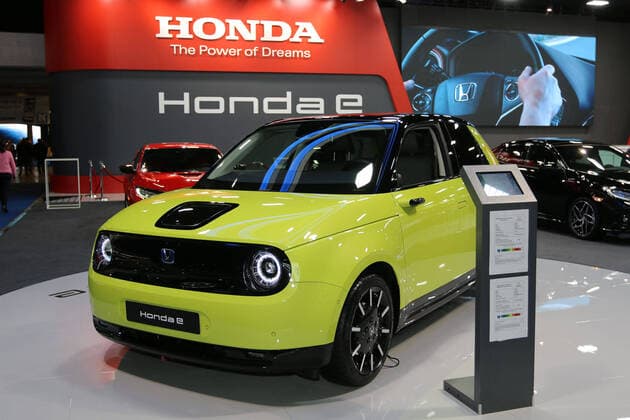 Honda E (Elektroauto), 98. European Motor Show Brussels, Salon Auto Moto Mobility, 10.-19.01.2020, Pressetag 09.01.2020, Brüssel (Belgien), Autoausstellung, Messe, Brussels Expo (Heysel) *** Honda E electric car, 98 European Motor Show Brussels, Salon Auto Moto Mobility, 10 19 01 2020, Press Day 09 01 2020, Brussels Belgium, Motor Show, Exhibition, Brussels Expo Heysel
