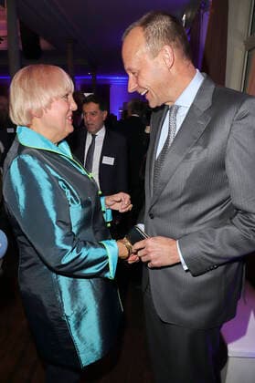 Claudia Roth und Friedrich Merz beim Blankeneser Neujahrsempfang im Hotel Süllberg. Hamburg, 09.01.2020 *** Claudia Roth and Friedrich Merz at the Blankenese New Years Reception in the Hotel Süllberg Hamburg, 09 01 2020 Foto:xgbrcix xFuturexImage