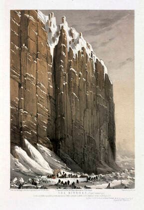 ALASKA XIXth c. Expedition camp at Cape Seppings, Alaska Illustration by Browne from an album on the expedition of James Clark Ross published in 1850 Credit Collection British Library KHARBINE TAPABOR  KH406584