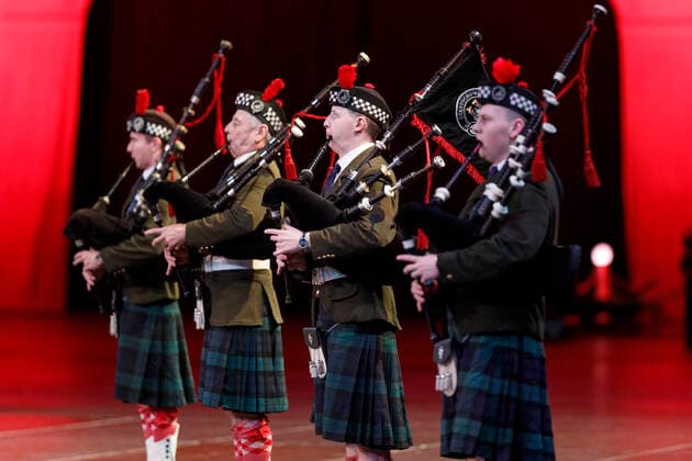 Participants from Scotland of the Music Parade 2020 in the Lanxess Arena Cologne, 11 01 2020 Foto:xC.xHardtx xFuturexImage