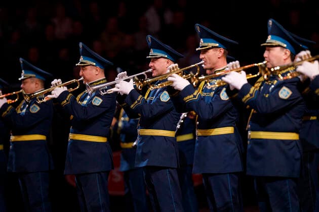 Participants from Kazakhstan at the Music Parade 2020 in the Lanxess Arena Cologne, 11 01 2020 Foto:xC.xHardtx xFuturexImage