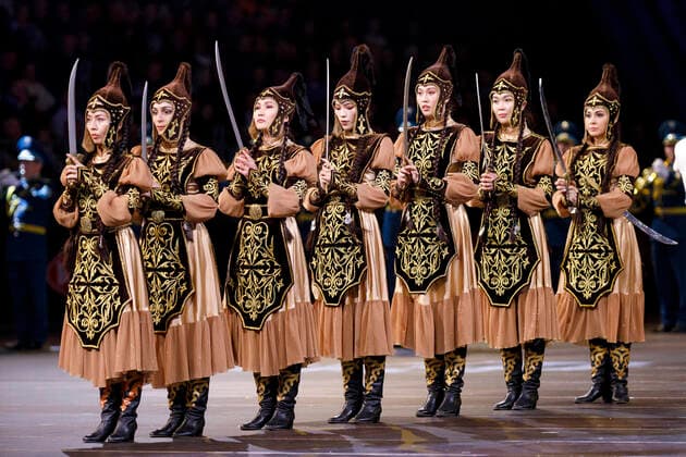 Participants from Kazakhstan at the Music Parade 2020 in the Lanxess Arena Cologne, 11 01 2020 Foto:xC.xHardtx xFuturexImage