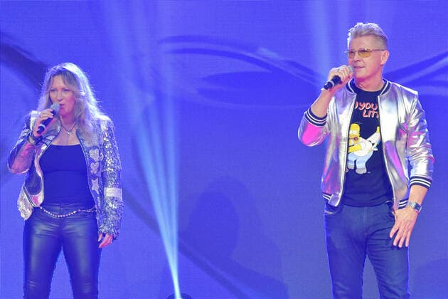 SMAGO AWARD for 50 years of Hit Parade Singer Yvonne Koenig and Neue Deutsche Welle star Markus Moerl at the award ceremony SMAGO AWARD 2020 for 50 years of Hit Parade in Berlin on 12 01 2020 PPM