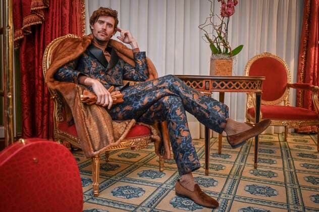 Bilder des Jahres 2020, Entertainment 01 Januar Milan, Milan Fashion Week, Man Fall Winter 2020 2021. Milan Men s Fashion Autumn Winter 2020 21. Billionaire Pictured presentation: model  Copyright: xRiccardoxGiordanox xIPAx xFotosickix