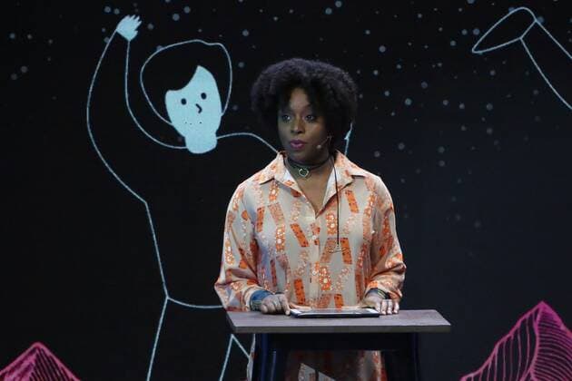 The Nigerian writer and feminist Chimamanda Ngozi Adichie offers a keynote speech, during the inauguration of the Congreso Futuro 2020, in Santiago, Chile, 13 January 2020. The Congreso Futuro 2020 is a space in which more than 100 Chilean and international speakers address innovation issues, the frontier in various disciplines or ethical challenges, with the presence of Nigerian writer Chimamanda Ngozi Adichie. Congreso Futuro 2020 !ACHTUNG: NUR REDAKTIONELLE NUTZUNG!  Copyright: xELVISxGONZALEZx AME1662 20200113-637145400084883775