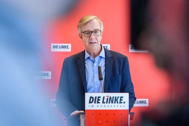 Berlin, press conference of the parliamentary group Die Linke Deutschland, Berlin 14 01 2020 In the picture you can see Dietmar Bartsch, leader of the parliamentary group DIE LINKE in the Bundestag during the press conference of the parliamentary group Die Linke in the German Bundestag Berlin Bundestag Berlin Germany