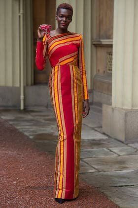 . 14 01 2020. London, United Kingdom. Sheila Atim with her MBE after an Investiture at Buckingham Palace in London.  xPoolx xi-Imagesx IIM-20633-0029