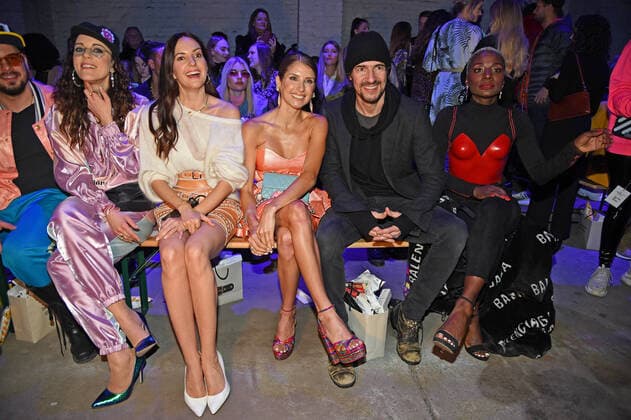 Jasmin Wagner, Johanna Klum, Cathy Hummels, Thomas Hayo, Nikeata Thompson at the Marina Hoermanseder Fashion Show as part of the Berlin Fashion Week Fall Winter 2020 in Modern Times East on 16 01 2020
