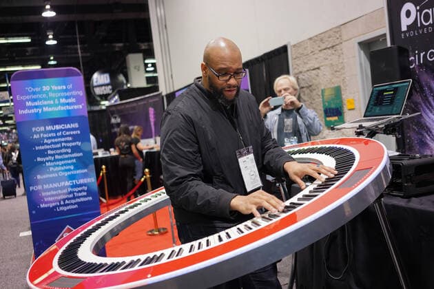 ANAHEIM CA - DECEMBER 13: Views from the tradeshow floor during 2020 Winter North American Music Merchants show in Anaheim, Ca. on January 16, 2020. Copyright: xTonyxFortex