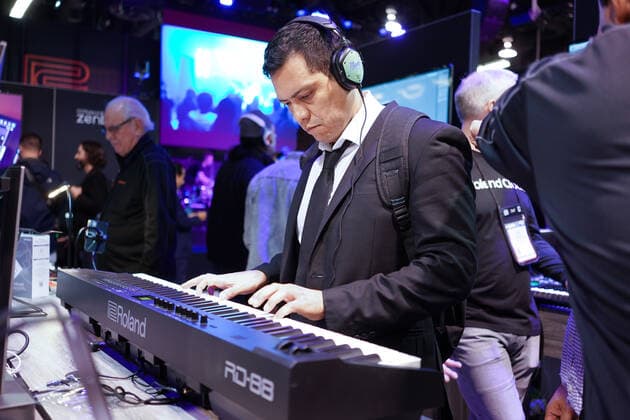 ANAHEIM CA - DECEMBER 13: Views from the tradeshow floor during 2020 Winter North American Music Merchants show in Anaheim, Ca. on January 16, 2020. Copyright: xTonyxFortex