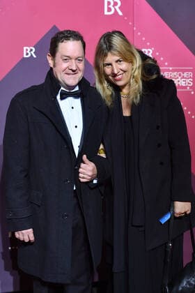 Juergen TONKEL Actor, with wife Eva 41 Bavarian Film Award 2019 Red Carpet, Red Carpet, on 17 01 2019 at the Prinzregententheater in Munich