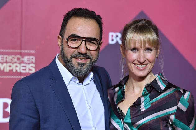 Adnan MARAL Actor , with wife Franziska 41 Bavarian Film Award 2019 Red Carpet, Red Carpet, on 17 01 2019 at the Prinzregententheater in Munich