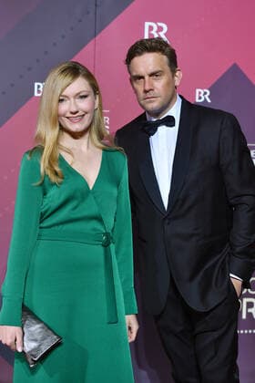 Sebastian BEZZEL Actor with his wife Johanna Christine GEHLEN Actress 41 Bavarian Film Award 2019 Red Carpet,Red Carpet,on 17 01 2019 at the Prinzregententheater in Munich