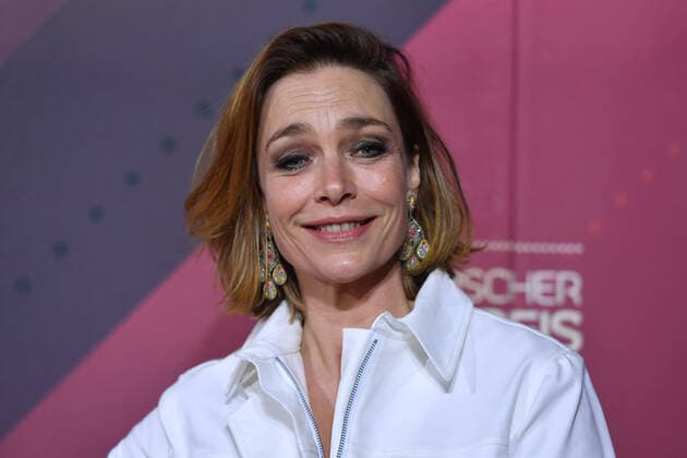 Aglaia Szyszkowitz Actress, single picture, cut single motif, portrait, portrait, portrait 41 Bavarian Film Award 2019 Red Carpet, Red Carpet, on 17 01 2019 at the Prinzregententheater in Munich