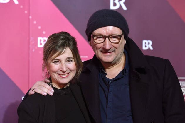 Rainer BOCK Actor , with his wife Christina Scholz 41 Bavarian Film Award 2019 Red Carpet,Red Carpet,on 17 01 2019 at the Prinzregententheater in Munich