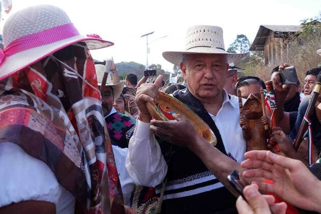 January 17, 2020 EUM20200117NAC11 JPG OAXACA, Oax PresidencyPresidencia AMLO 17 de enero de 2020 El presidente Andres Manuel Lopez Obrador durante la inauguracion de caminos rurales de San Antonio Sinicahua Foto Agencia EL UNIVERSALEELG  - ZUMAu78_ 20200117_zaf_u78_050 Copyright: xElxUniversalx