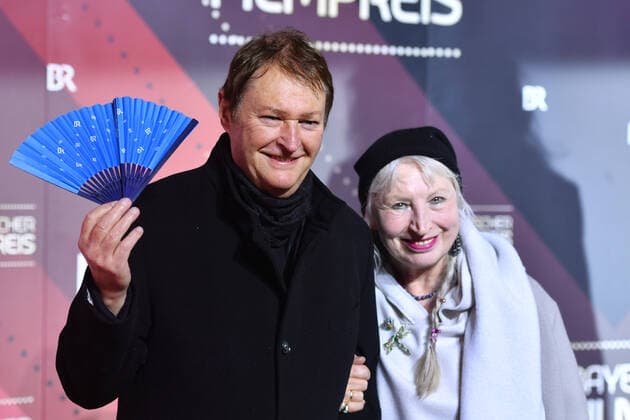 Hans Juergen BUCHNER Musician , with his wife Ulrike BOEGLMUELLER 41 Bavarian Film Award 2019 Red Carpet, Red Carpet, on 17 01 2019 at the Prinzregententheater in Munich